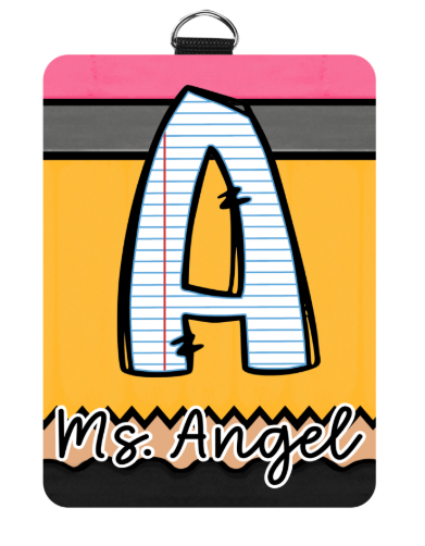 PENCIL INITIAL ID BADGE