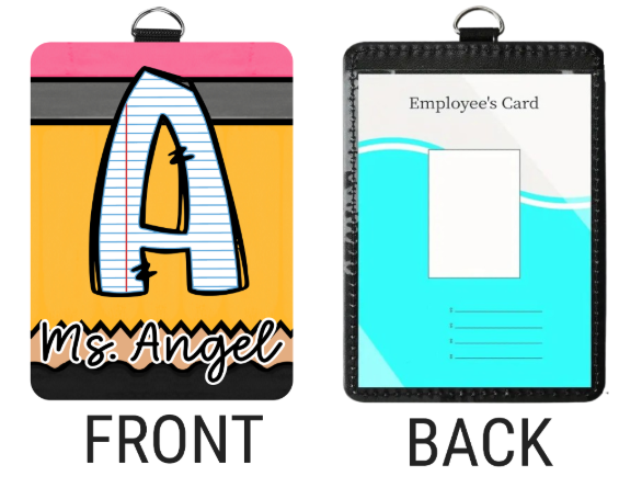 PENCIL INITIAL ID BADGE